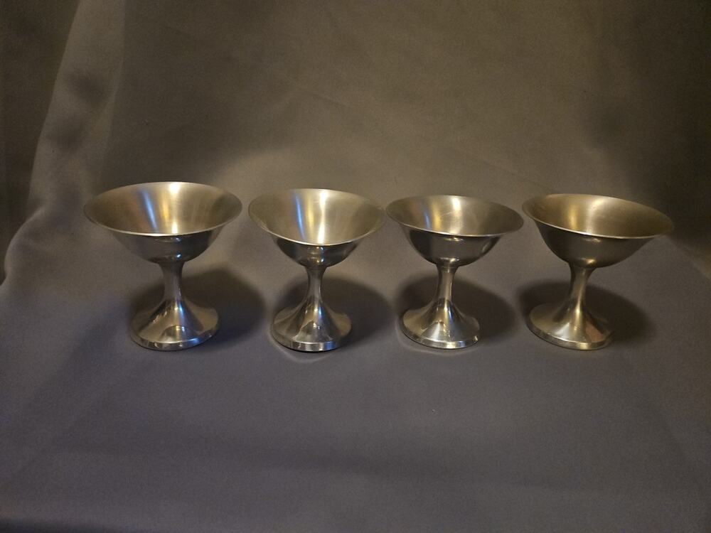 Stieff Pewter Martini Glasses Set Of Four 112 Made in USA
